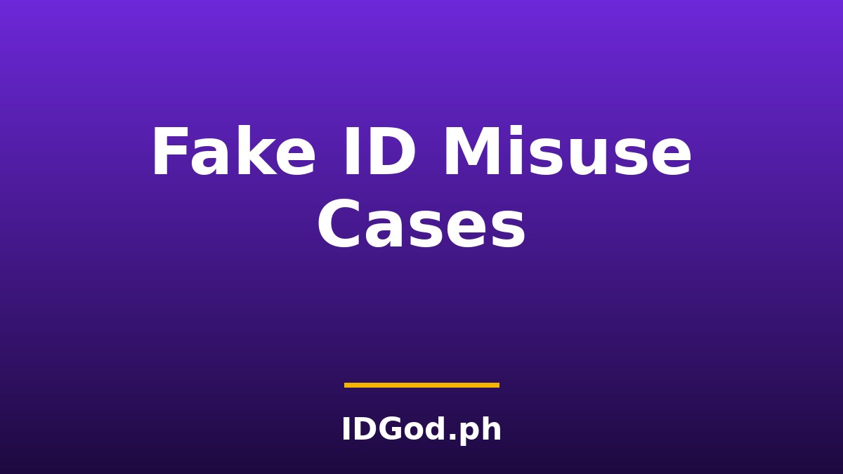 How Fake IDs Are Misused Beyond Bars: Documented Cases and Outcomes