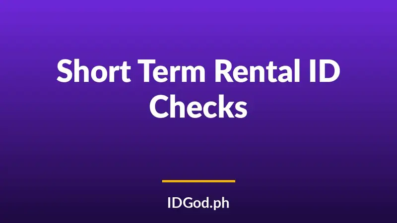 Airbnb and Short Term Rental ID Checks