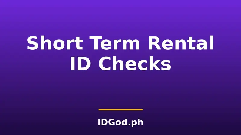 Airbnb and Short Term Rental ID Checks