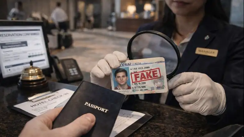 Fake ID at Hotel Check-In: What Gets Flagged