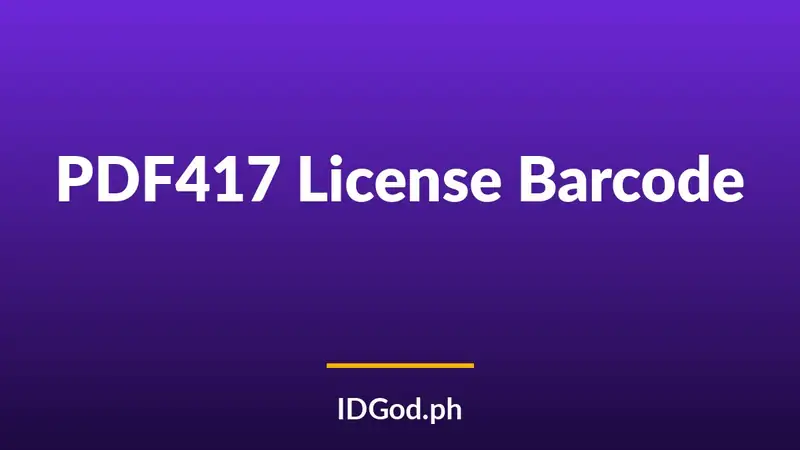 What the PDF417 Barcode on a Driver's License Encodes