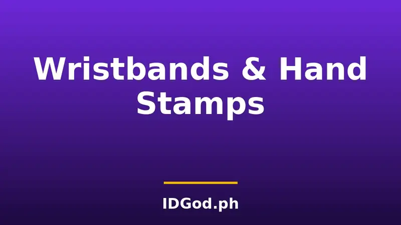 Wristbands and Hand Stamps at Bars and Festivals