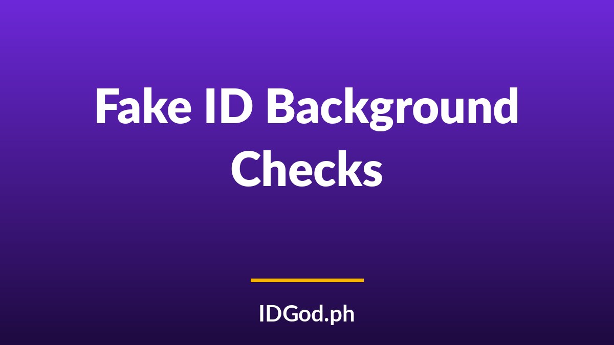 Does a Fake ID Charge Show Up on a Background Check?