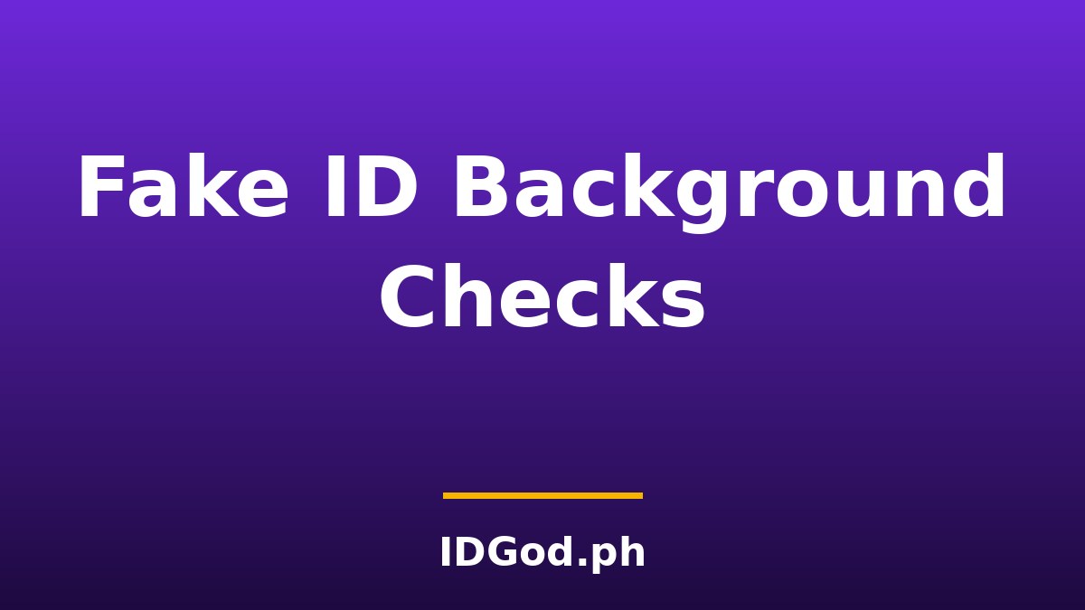 Does a Fake ID Charge Show Up on a Background Check?
