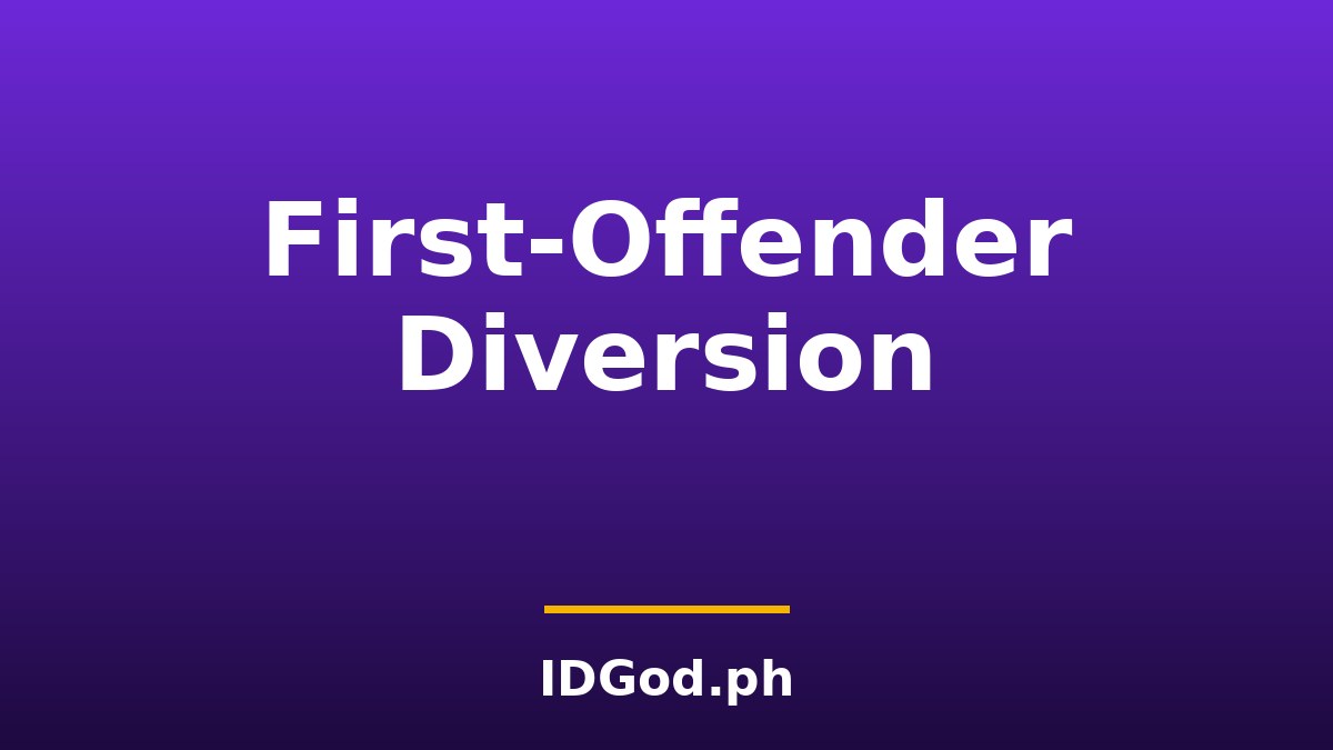 Fake ID Diversion and First-Offender Programs