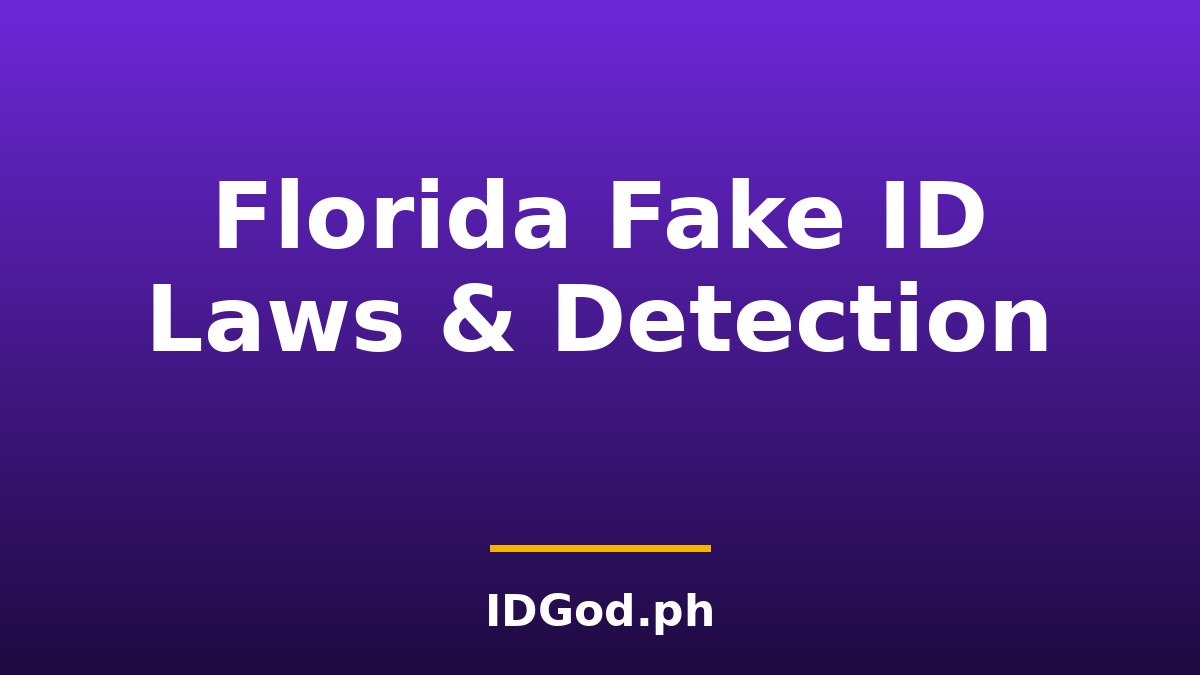 Florida Fake ID Laws, Risks, and How IDs Are Detected