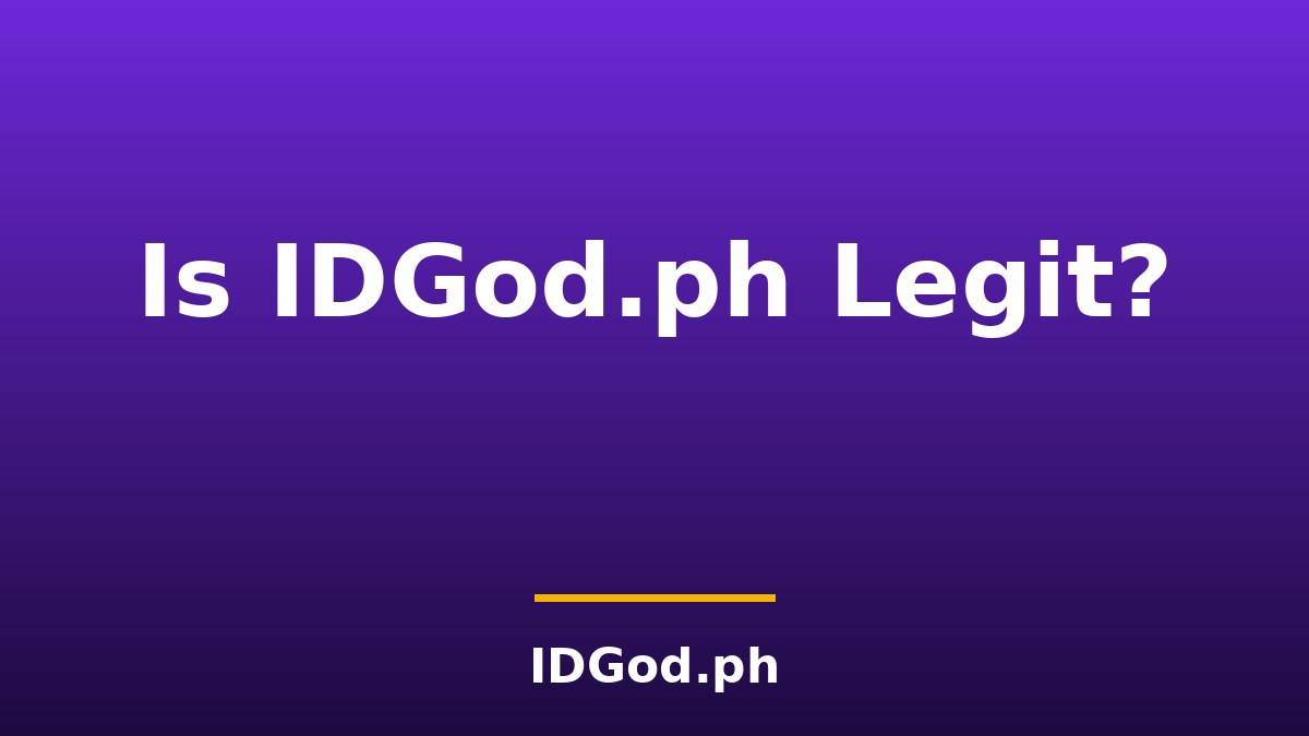 Is IDGod.ph Legit? How to Tell the Real IDGod From Clones