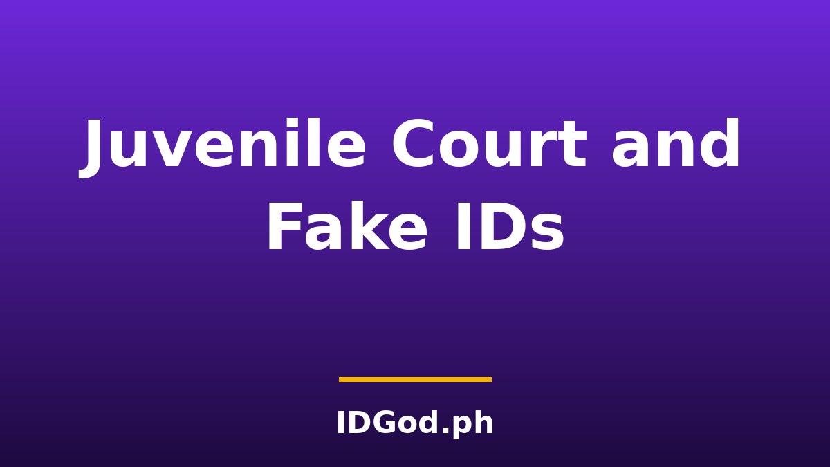 Juvenile Court and Fake ID Cases for Minors
