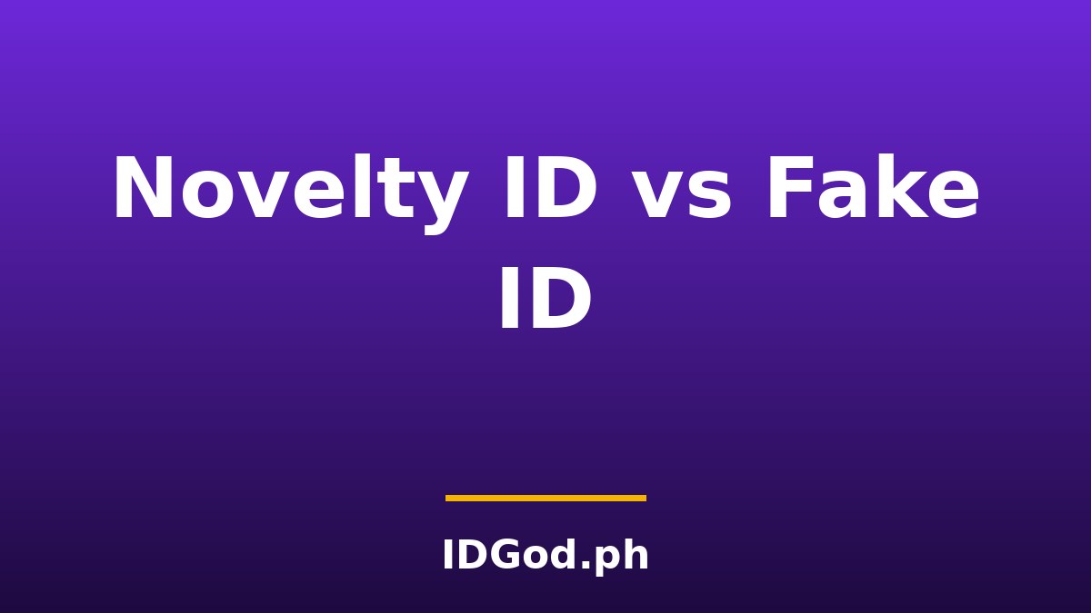 Novelty ID vs Fake ID: Key Differences, Risks & Legal Issues
