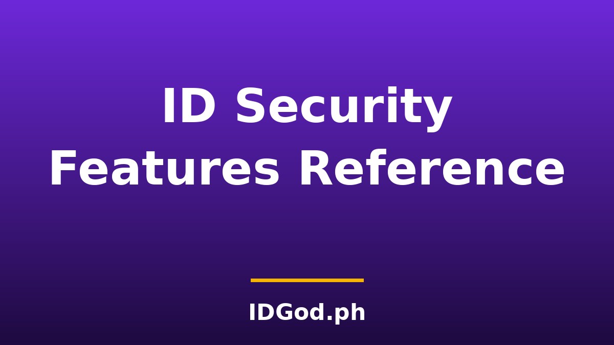 ID Card Security Features: A Forensic Reference for Front and Back Elements