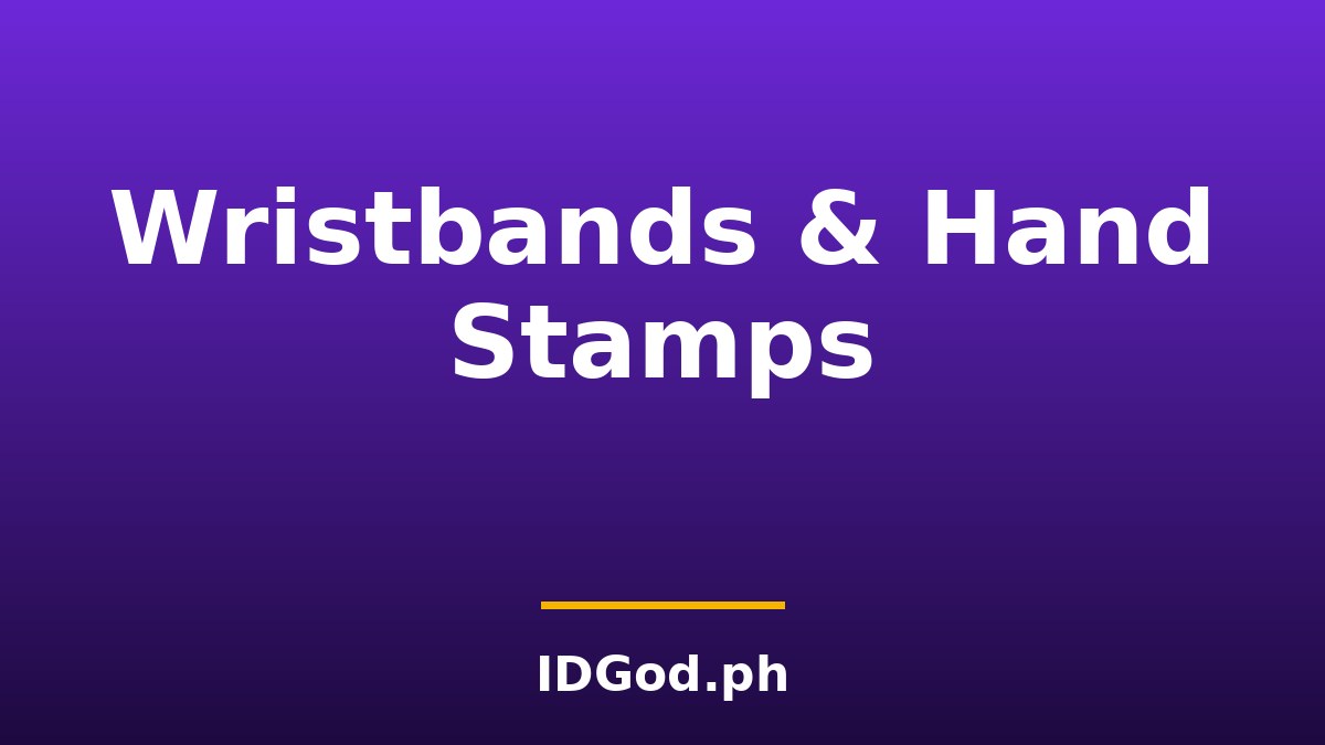Wristbands and Hand Stamps at Bars and Festivals