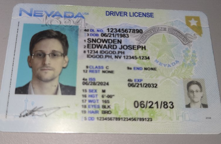 Nevada Polycarbonate - Official State Material Fake ID