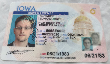 Iowa Polycarbonate - Official State Material Fake ID
