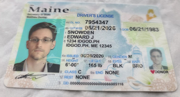 Maine Polycarbonate - Official State Material Fake ID