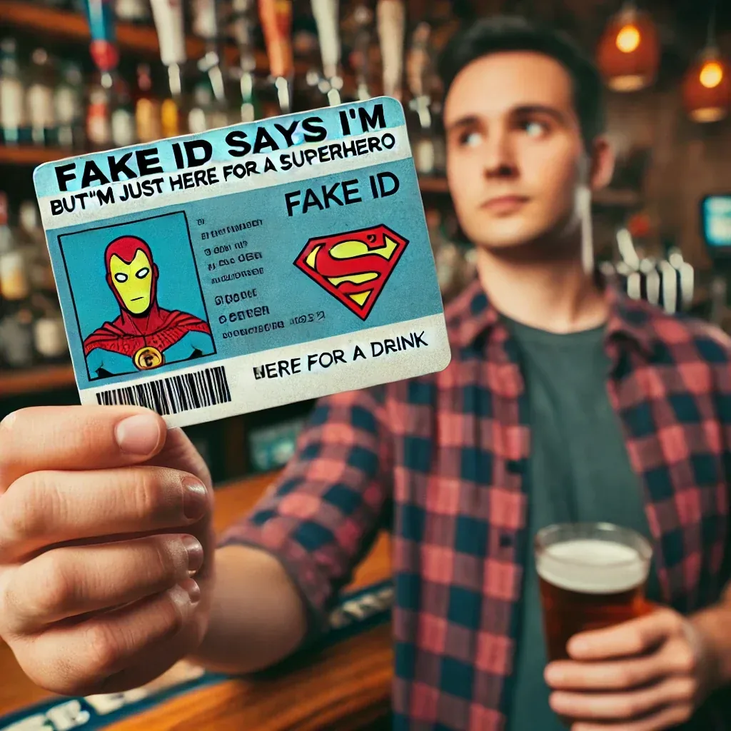 Funny fake ID meme about obvious age mismatch